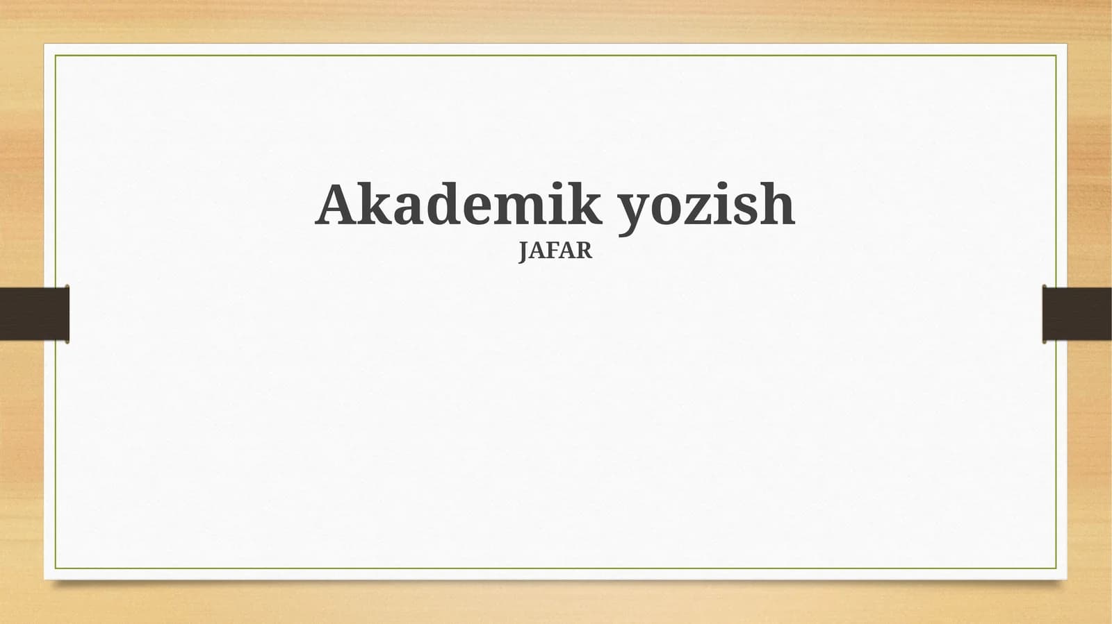 Akademik yozish
