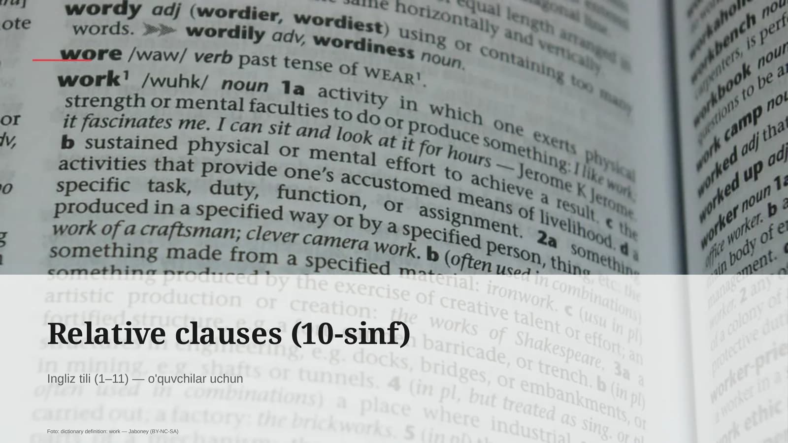 Relative clauses (10-sinf)