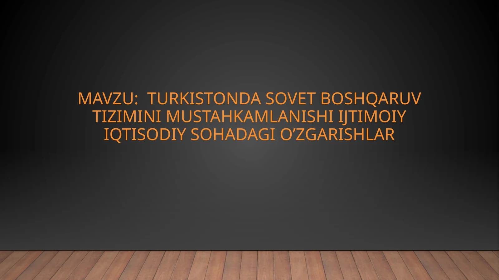 Turkistonda sovet boshqaruv tizimini mustahkamlanishi ijtimoiy iqtisodiy sohadagi o’zgarishlar