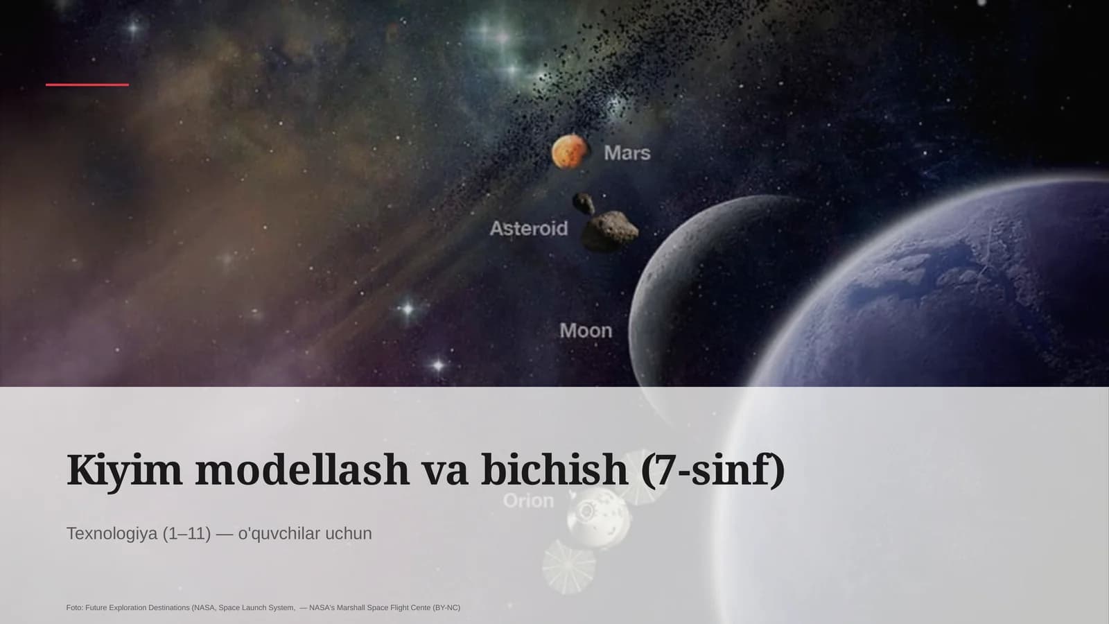 Kiyim modellash va bichish (7-sinf)