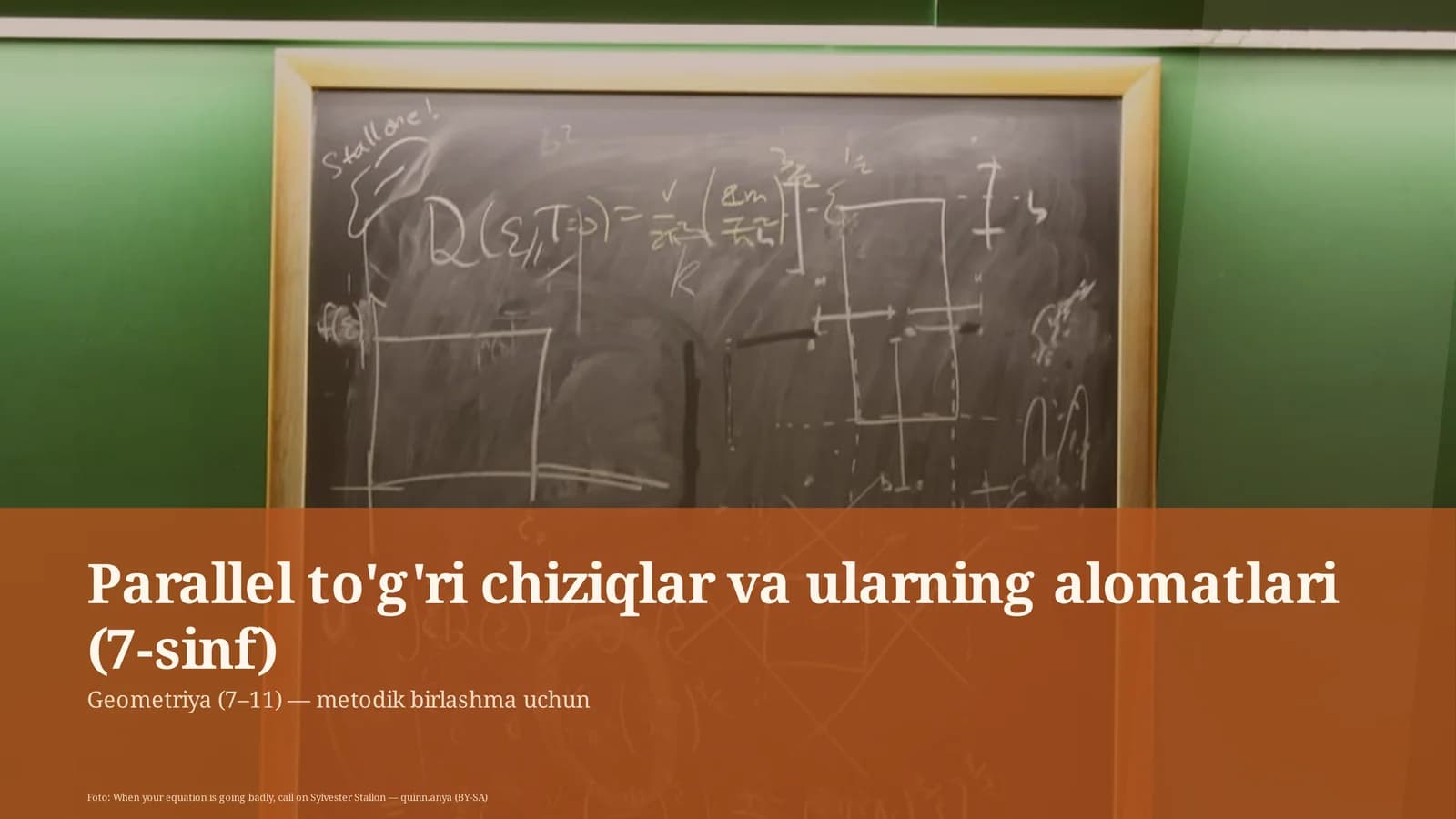 Parallel to'g'ri chiziqlar va ularning alomatlari (7-sinf)