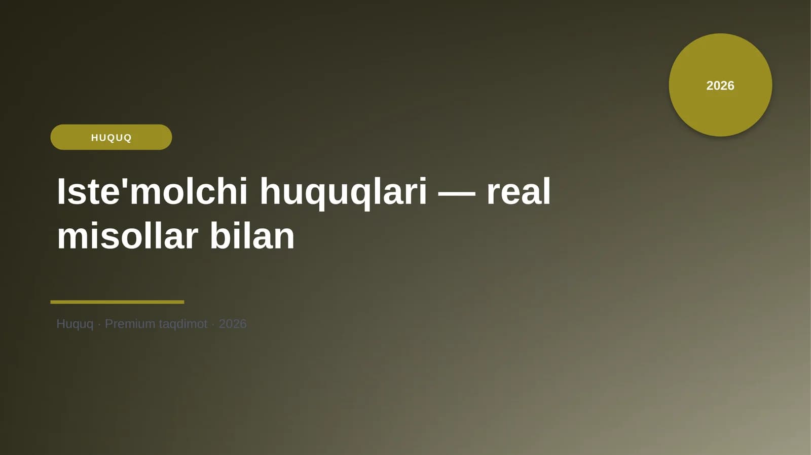 Iste'molchi huquqlari — real misollar bilan