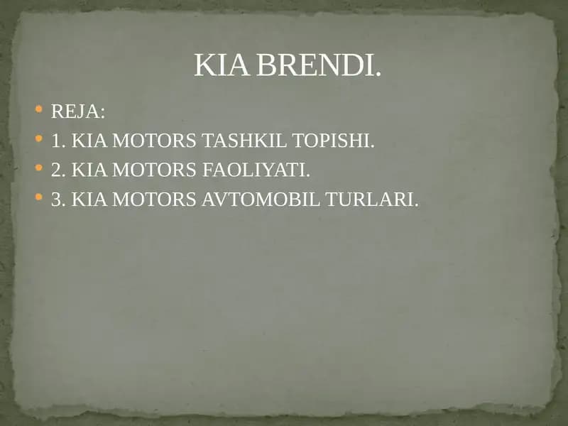KIA MOTORS