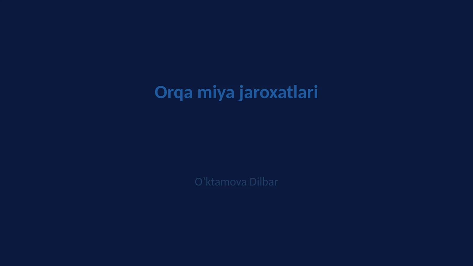 Orqa miya jaroxatlari
