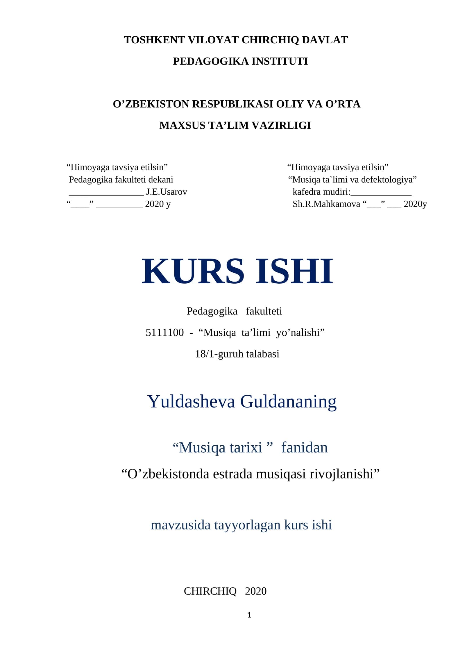 O’zbekistonda estrada musiqasi rivojlanishi