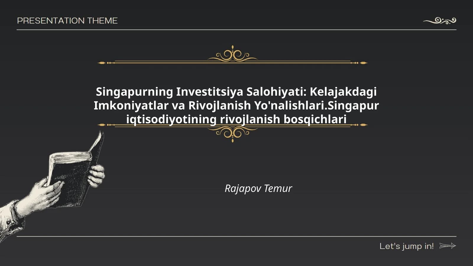 Singapurning Investitsiya Salohiyati: Kelajakdagi Imkoniyatlar va Rivojlanish Yo'nalishlari.Singapur iqtisodiyotining rivojlanish bosqichlari