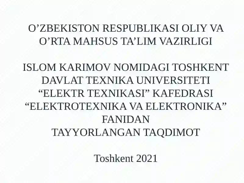UCH FAZALI O'ZGARUVCHAN TOKZANJIRLARI