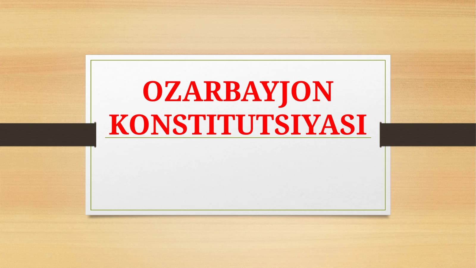 OZARBAYJON KONSTITUTSIYASI
