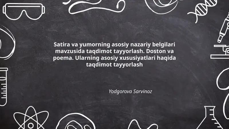 Satira va yumorning asosiy nazariy belgilari