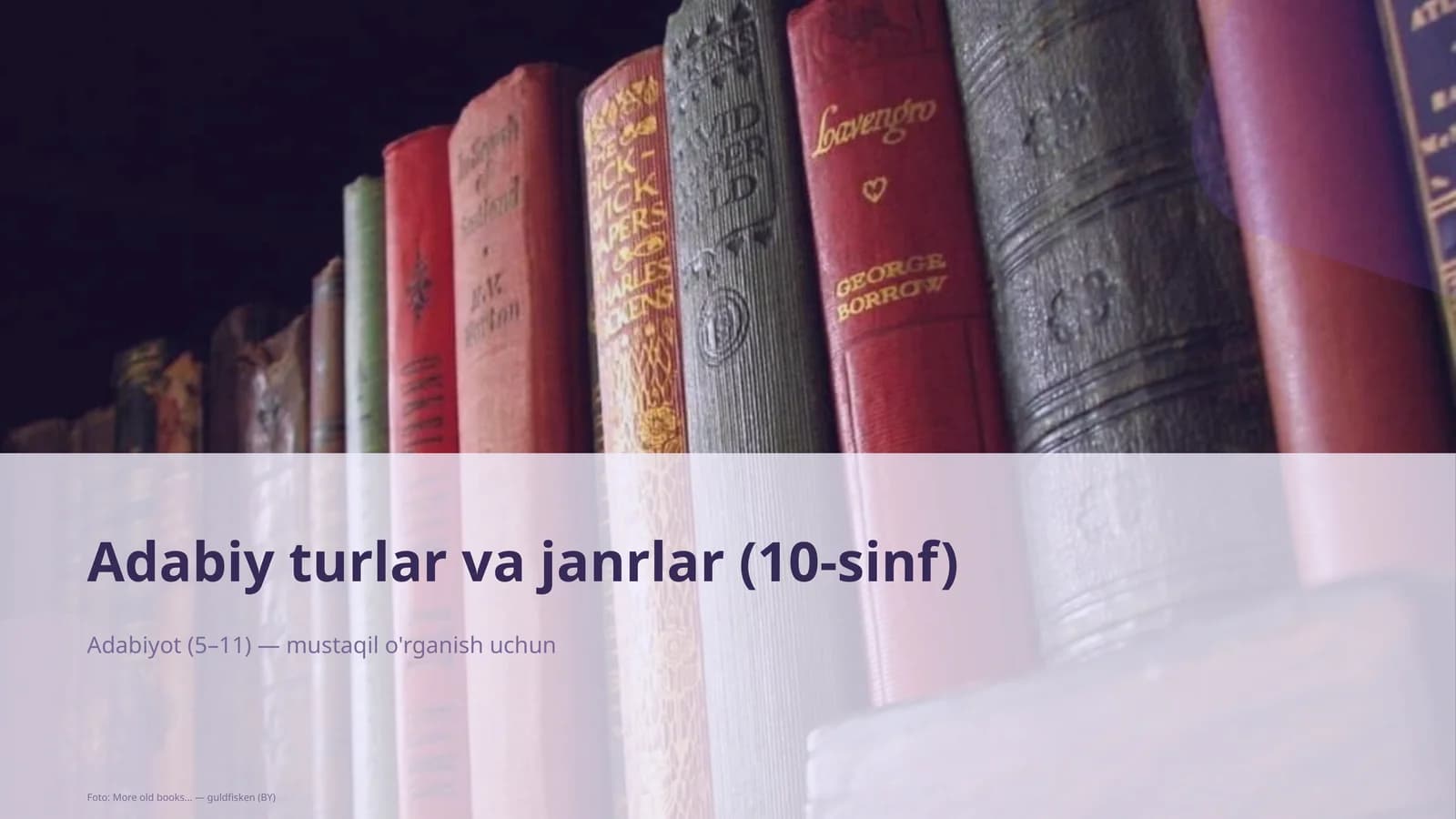 Adabiy turlar va janrlar (10-sinf)