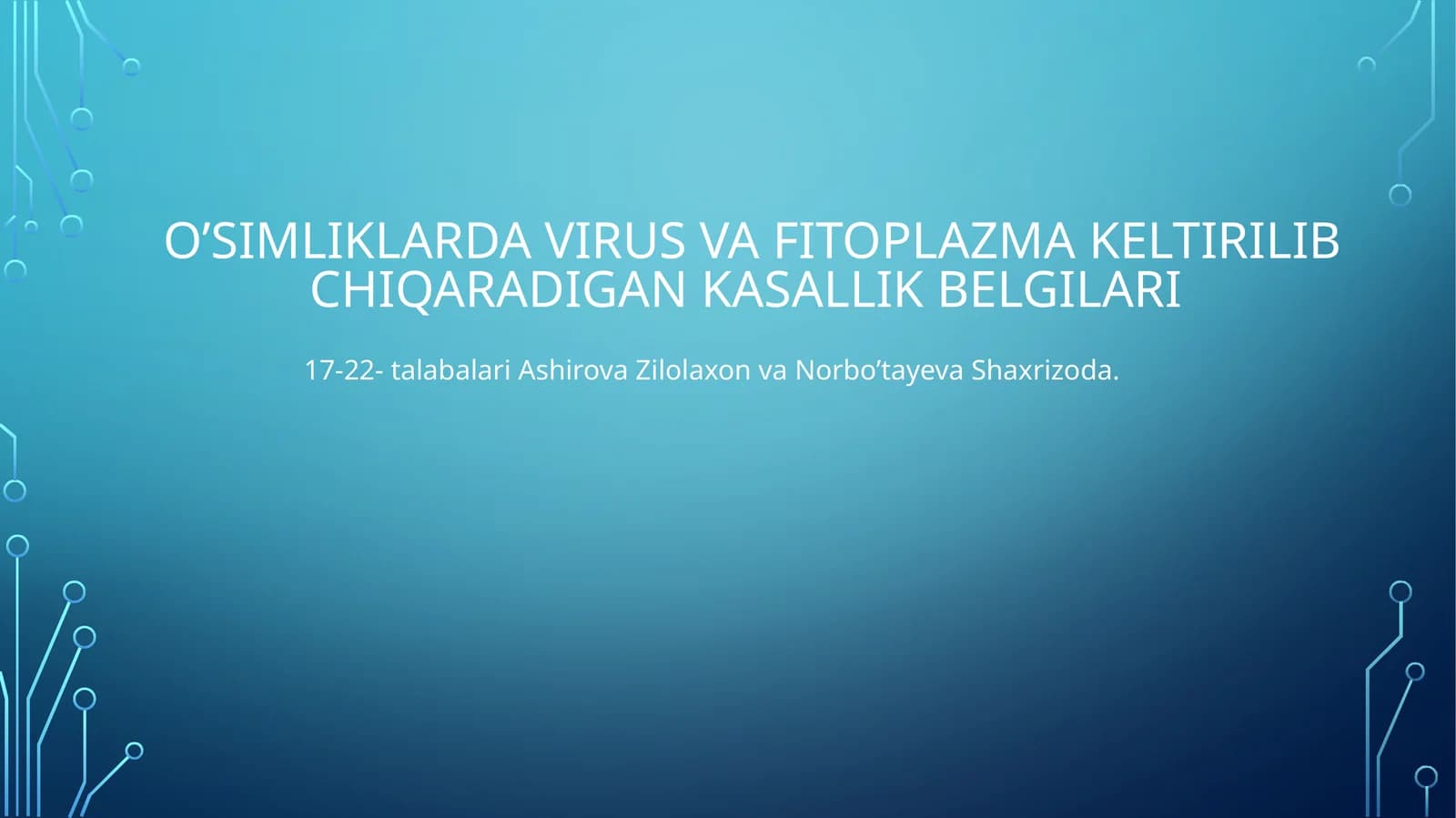 O'simlik kasalliklari tushunchasi