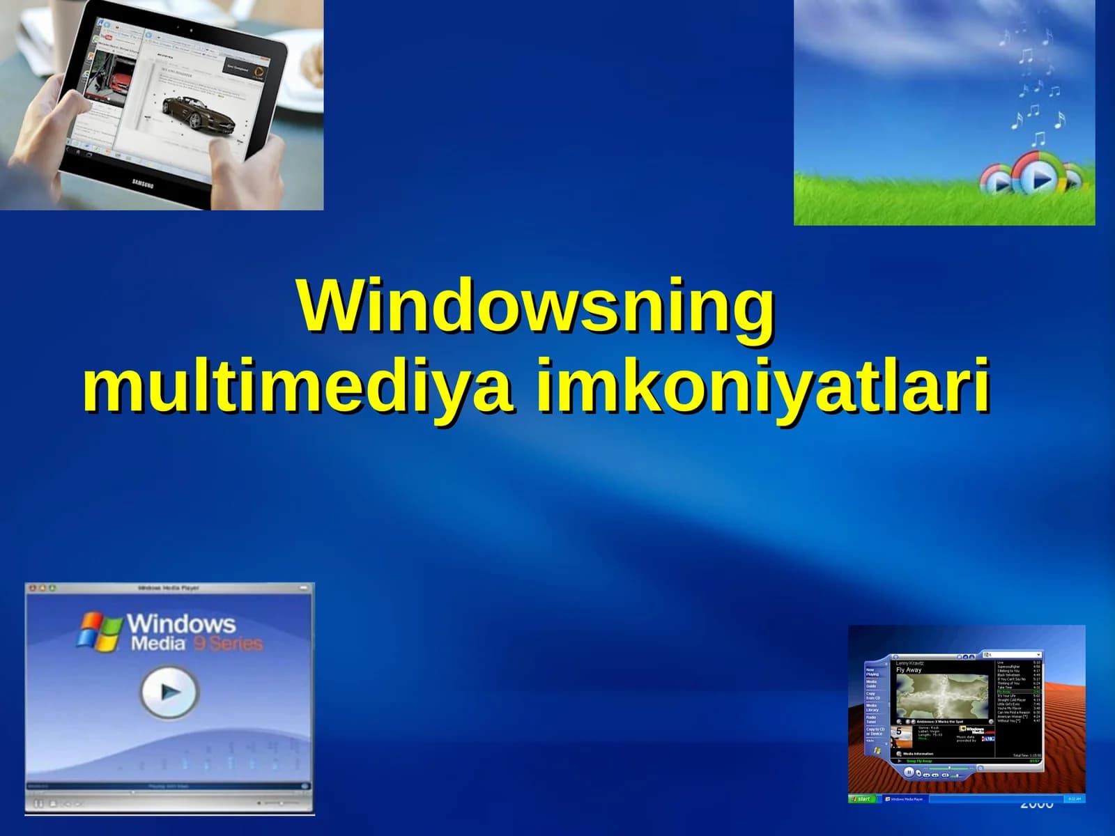 Windowsning multimediya imkoniyatlari