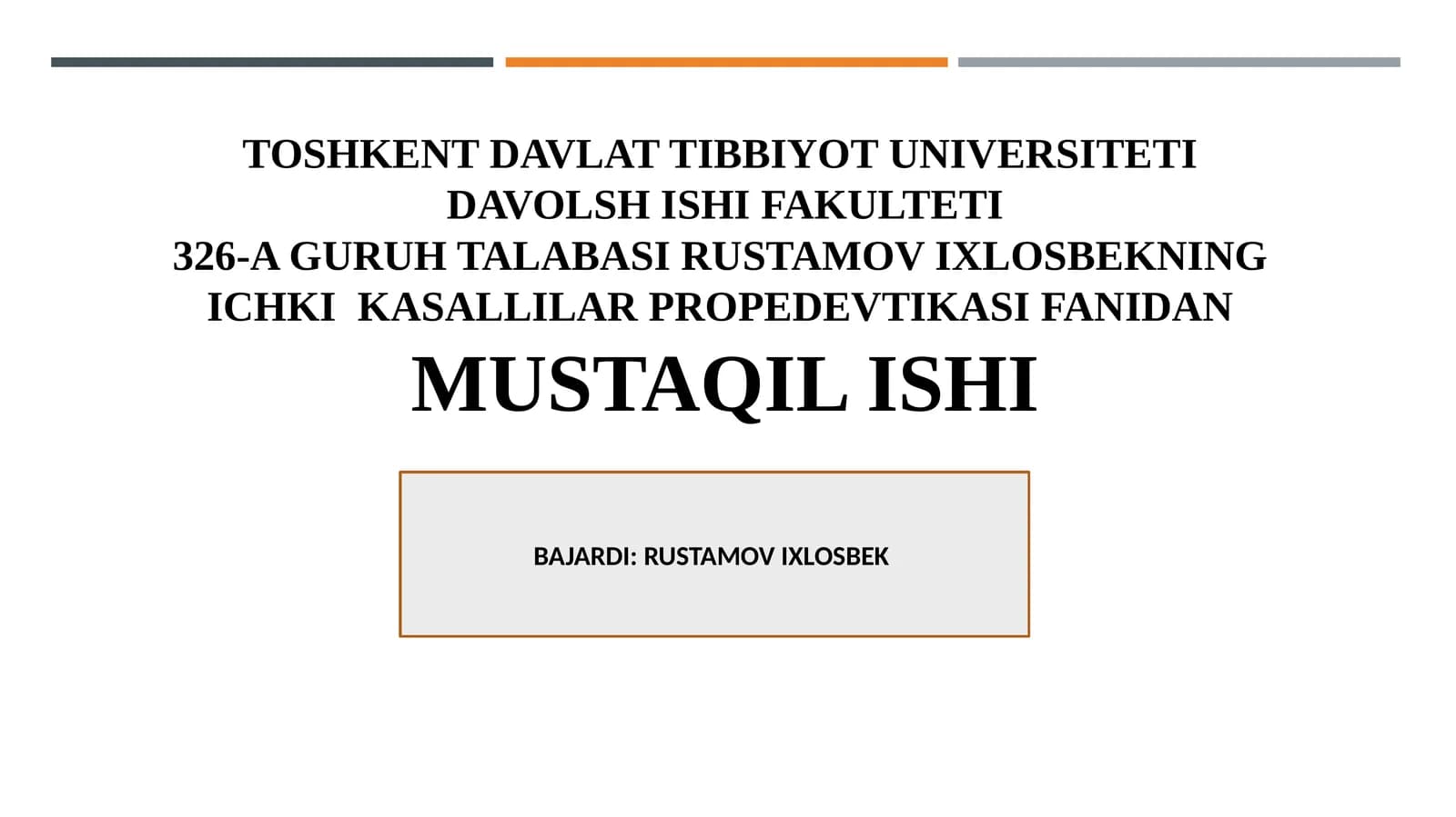 Bronxial astma xurujida birinchi yordam