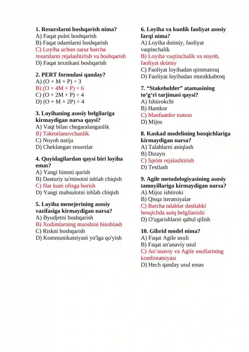 Loyiha va barcha ta'lim huquqi