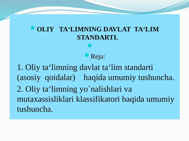 Davlat ta'lim standarti