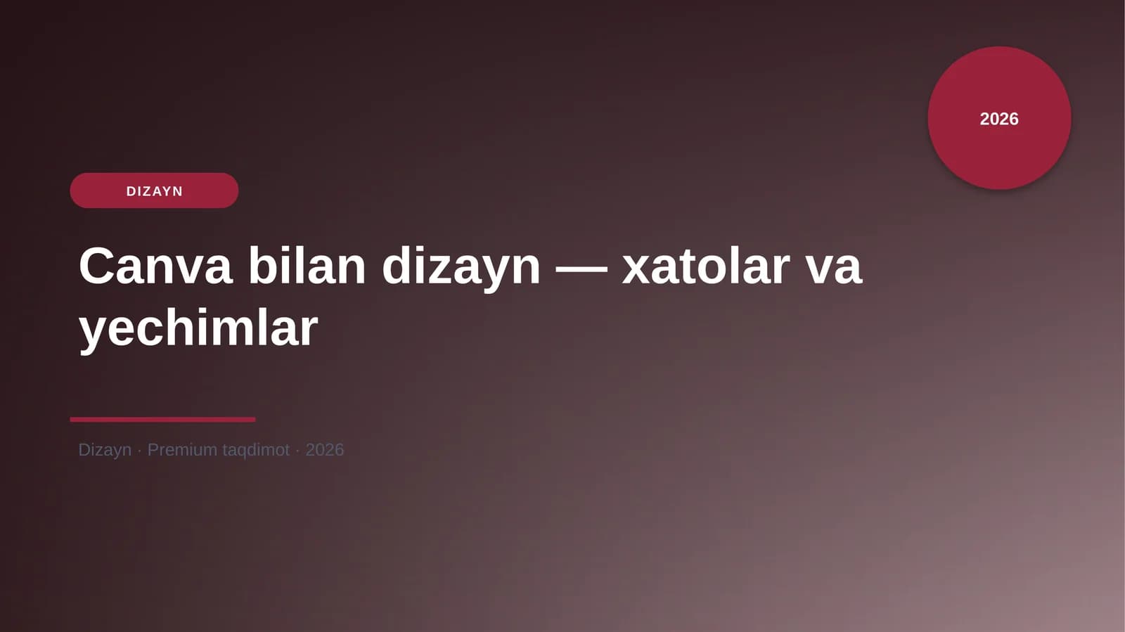 Canva bilan dizayn — xatolar va yechimlar