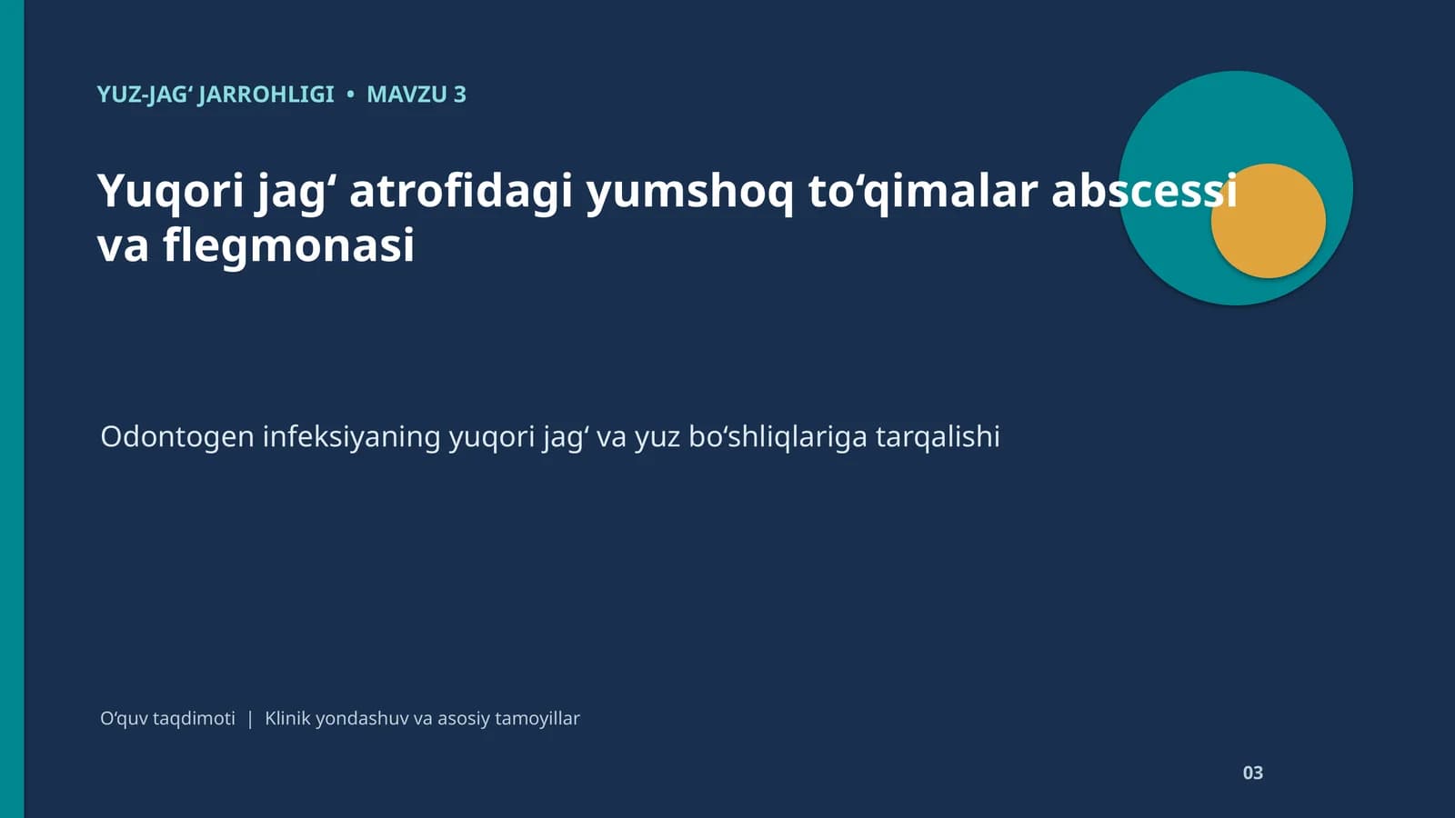 Yuqori jagʻ atrofidagi yumshoq toʻqimalari absess va flegmonalari