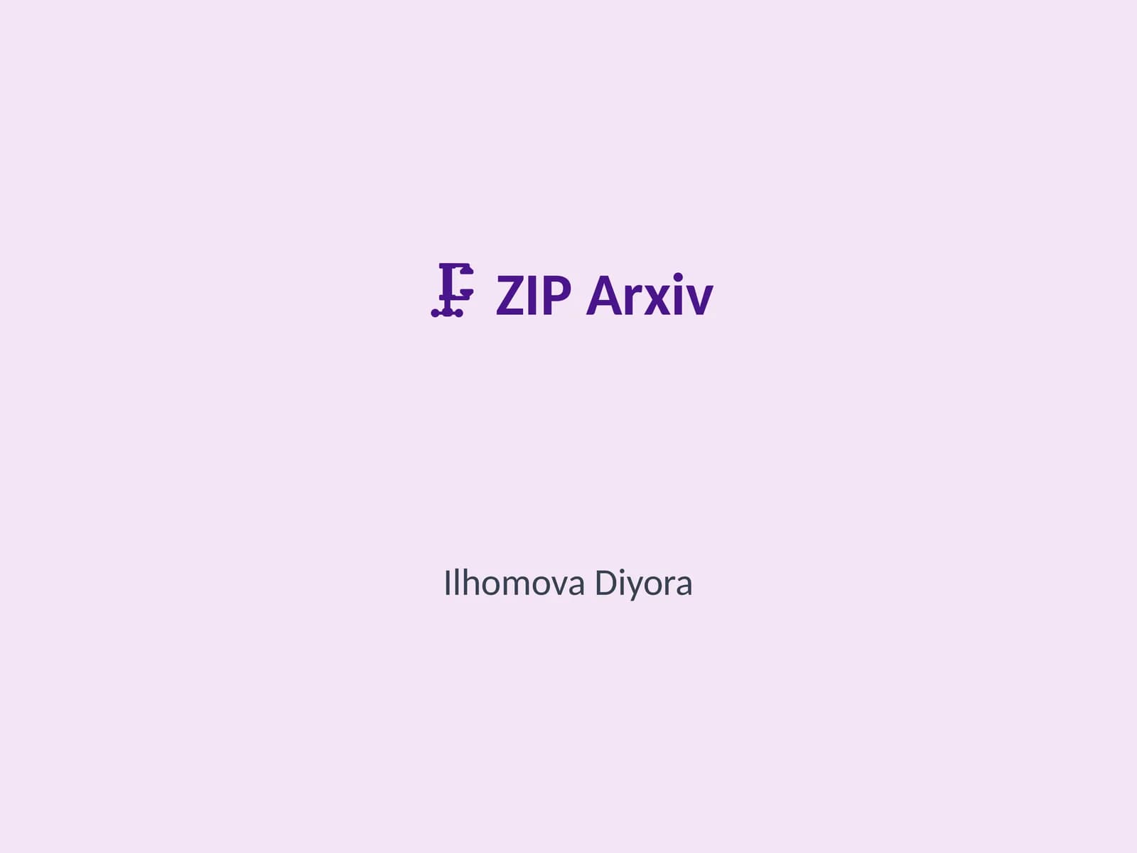 ZIP Arxiv