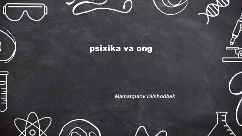 Psixika va Ong