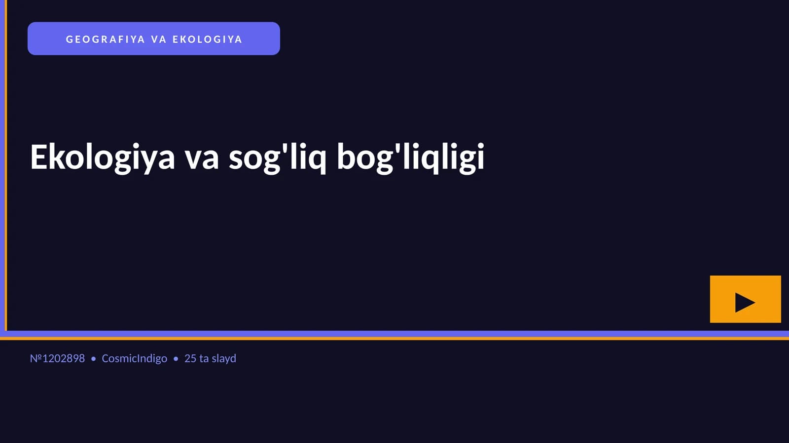 Ekologiya va sog'liq bog'liqligi