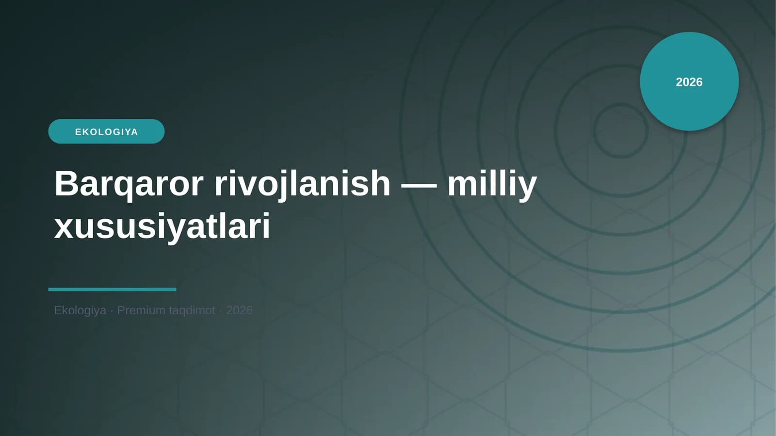 Barqaror rivojlanish — milliy xususiyatlari