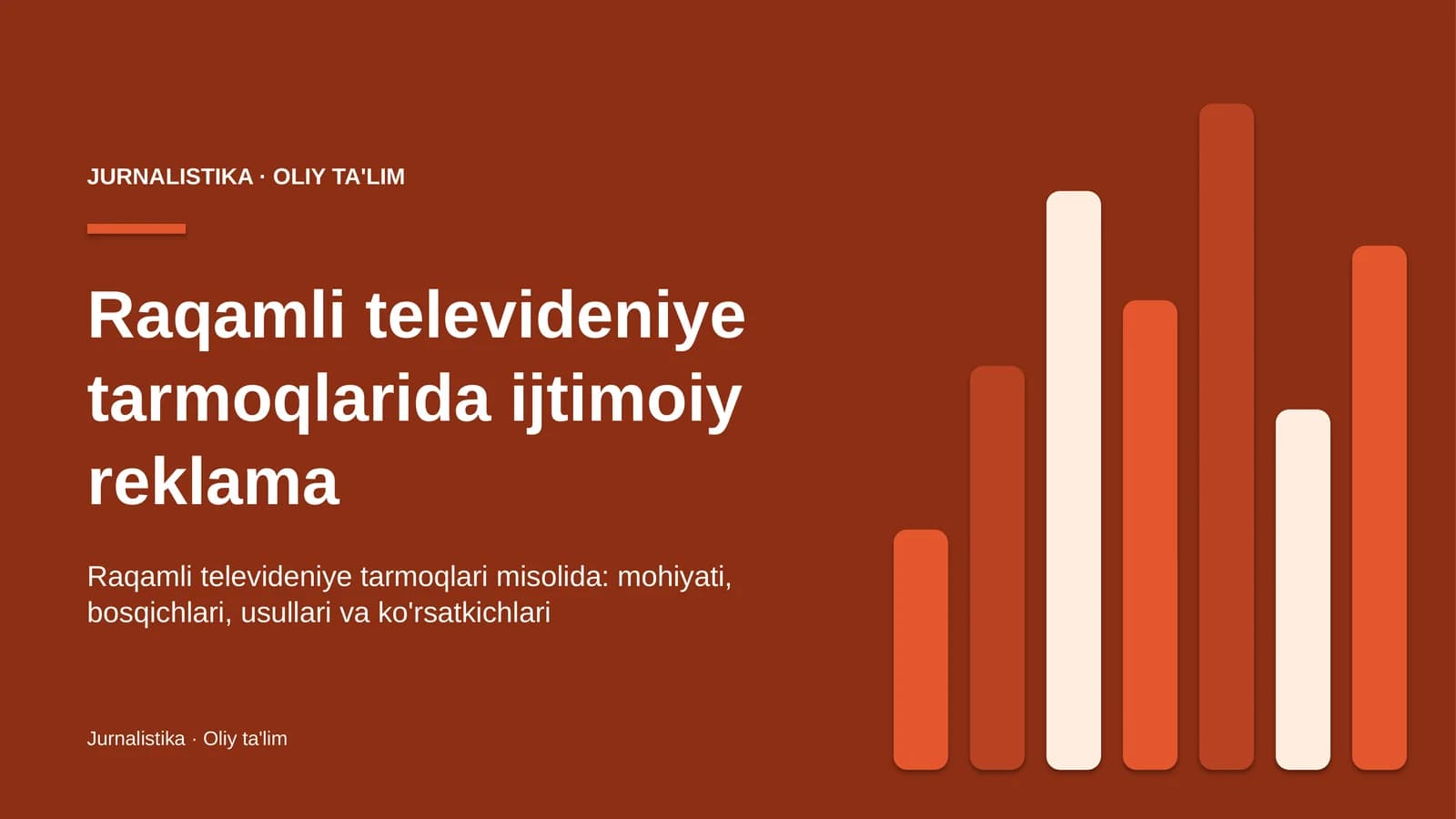 Raqamli televideniye tarmoqlarida ijtimoiy reklama