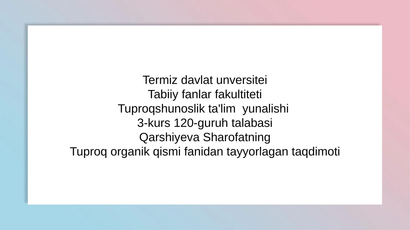 Tuproq Strukturasi (Donadorligini Tiklash va Saqlash Tartibi)