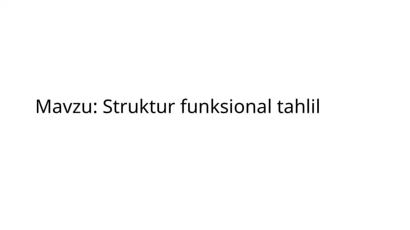 Struktur funksional tahlil