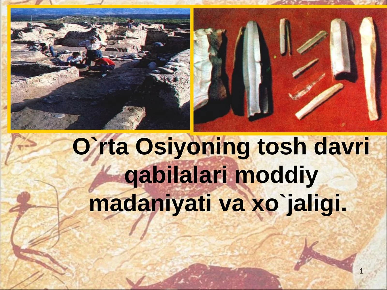O`rta Osiyoning tosh davri qabilalari moddiy madaniyati va xo`jaligi