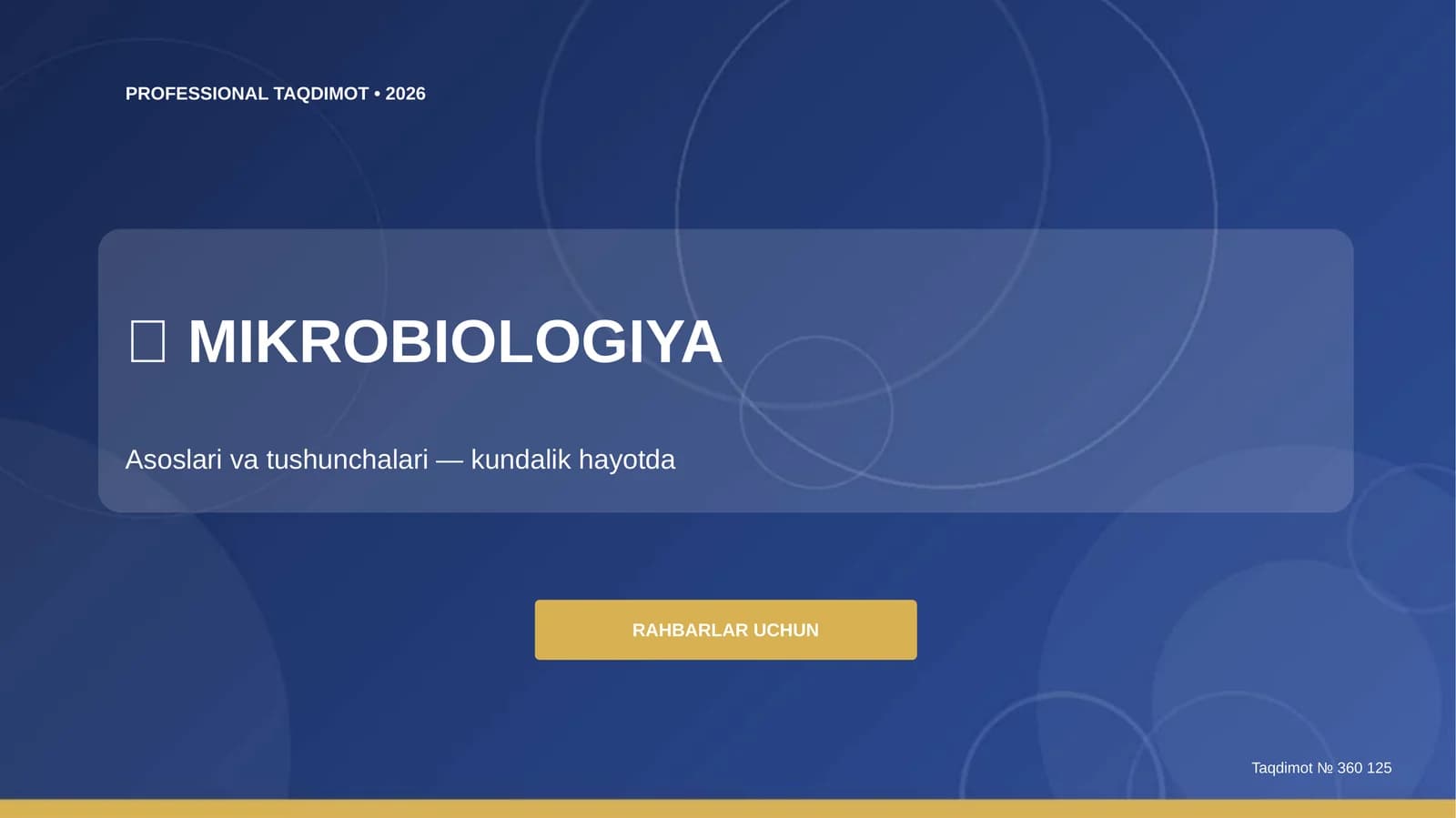 Mikrobiologiya: asoslari va tushunchalari (kundalik hayotda)