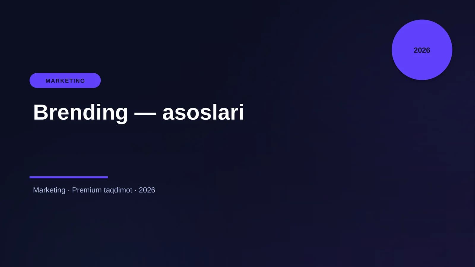 Brending — asoslari