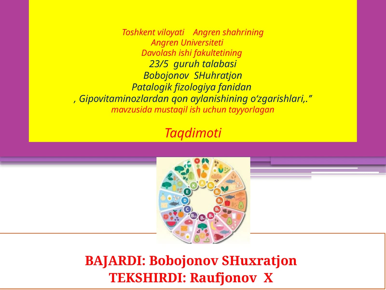 Angren Universiteti Davolash Fakulteti