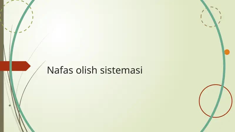 Nafas olish sistemasi anatomiyasi va vazifasi