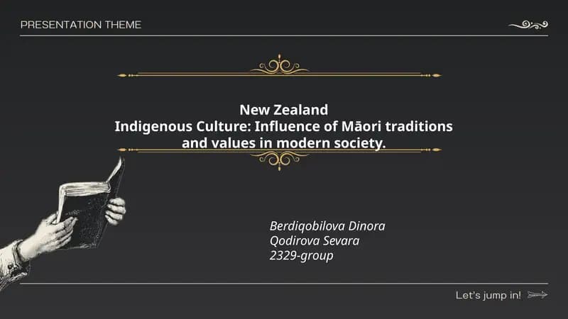Indigenous Culture: Influence of Māori traditions and values in modern society