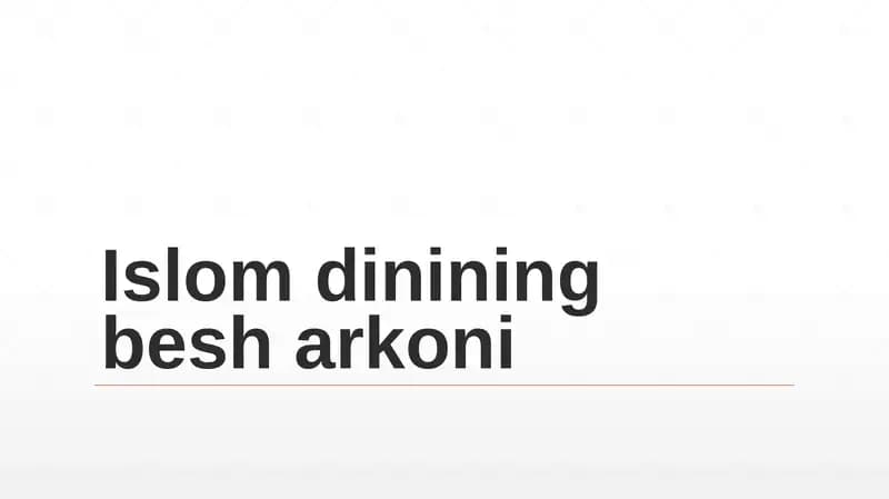 Islomdininingbesharkoni