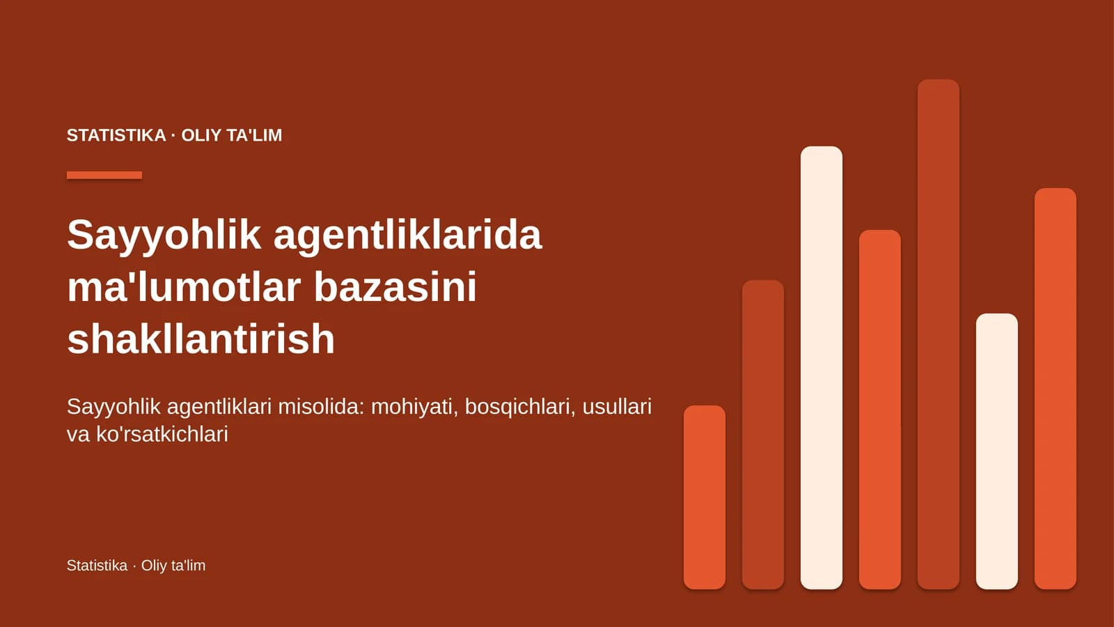 sayyohlik agentliklarida ma'lumotlar bazasini shakllantirish 6368