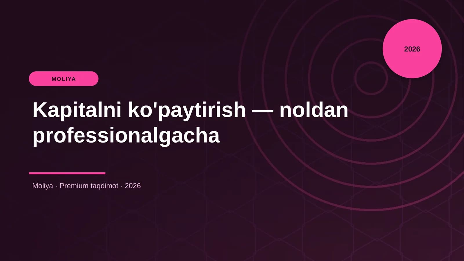 Kapitalni ko'paytirish — noldan professionalgacha