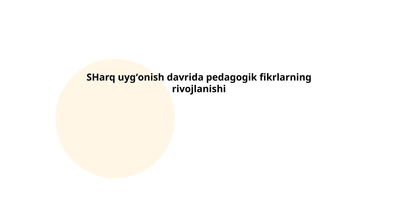 Abu Nasr al-Farobiy va uning pedagogik qarashlari