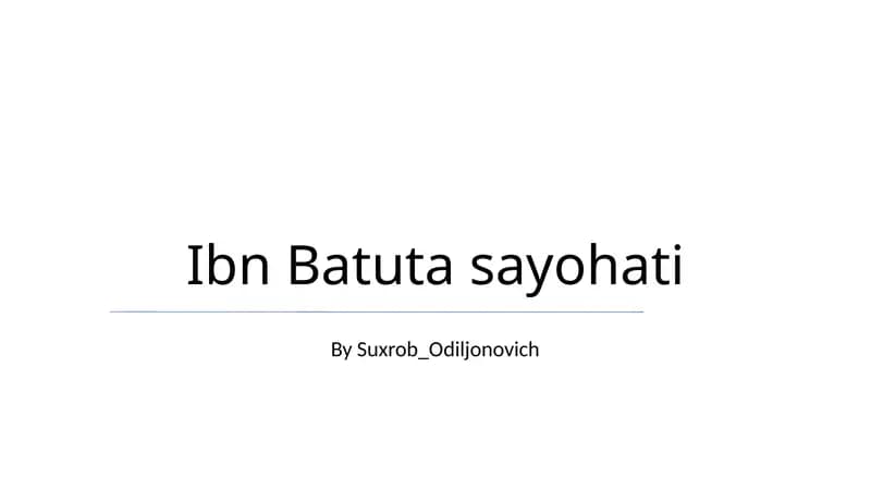 Ibn Batuta sayohati