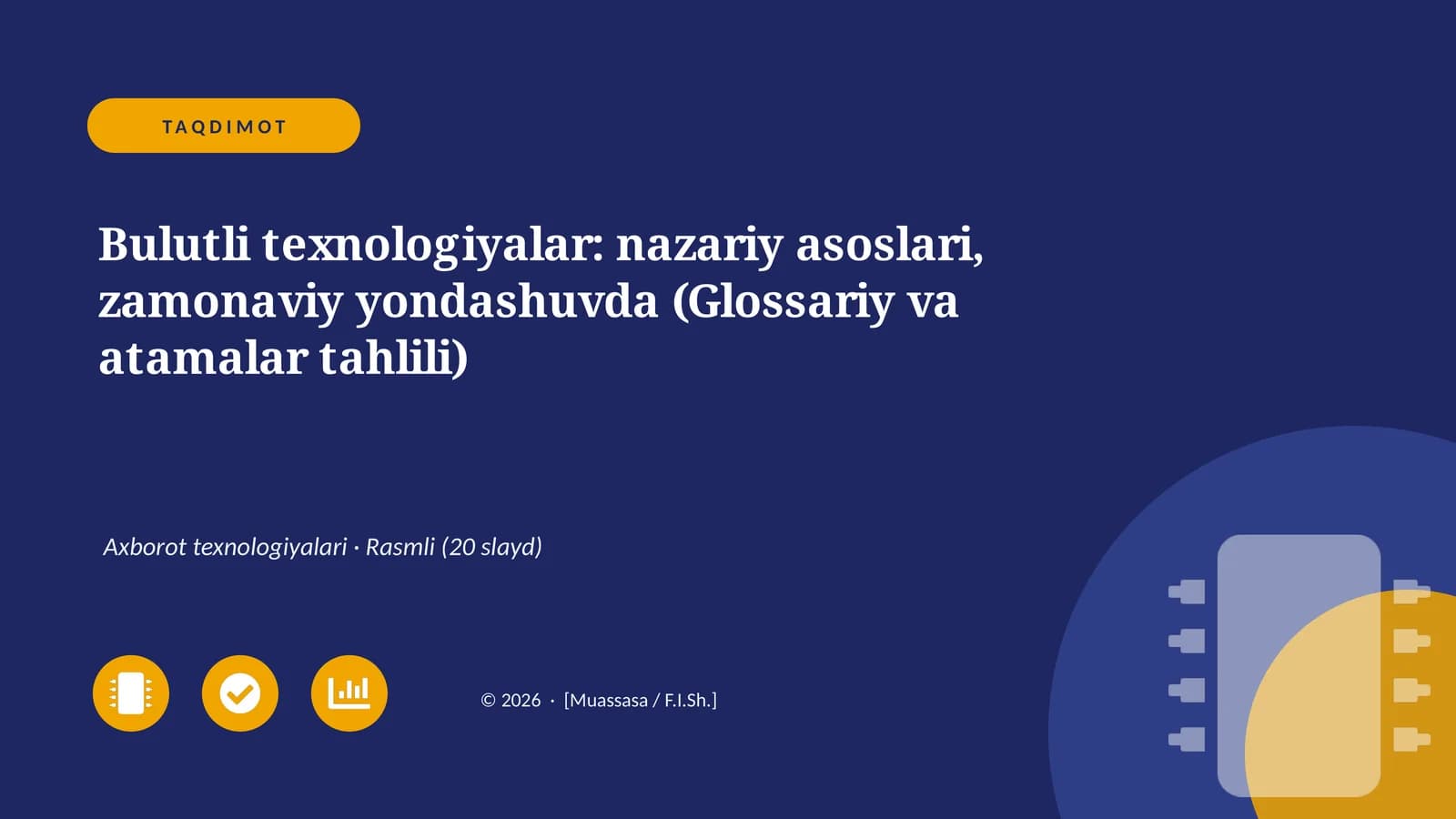 Bulutli texnologiyalar: nazariy asoslari, zamonaviy yondashuvda (Glossariy va atamalar tahlili)