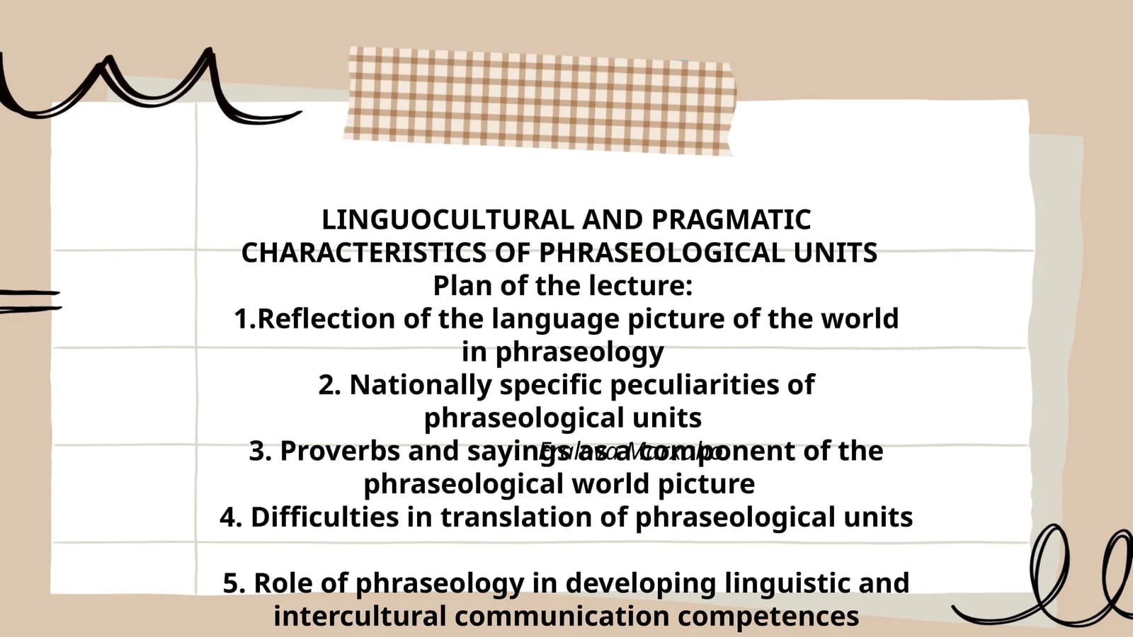 LINGUOCULTURAL AND PRAGMATIC CHARACTERISTICS OF PHRASEOLOGICAL UNITS
