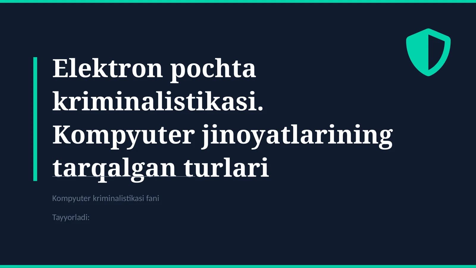 Elektron Pochta kriminalistikasi