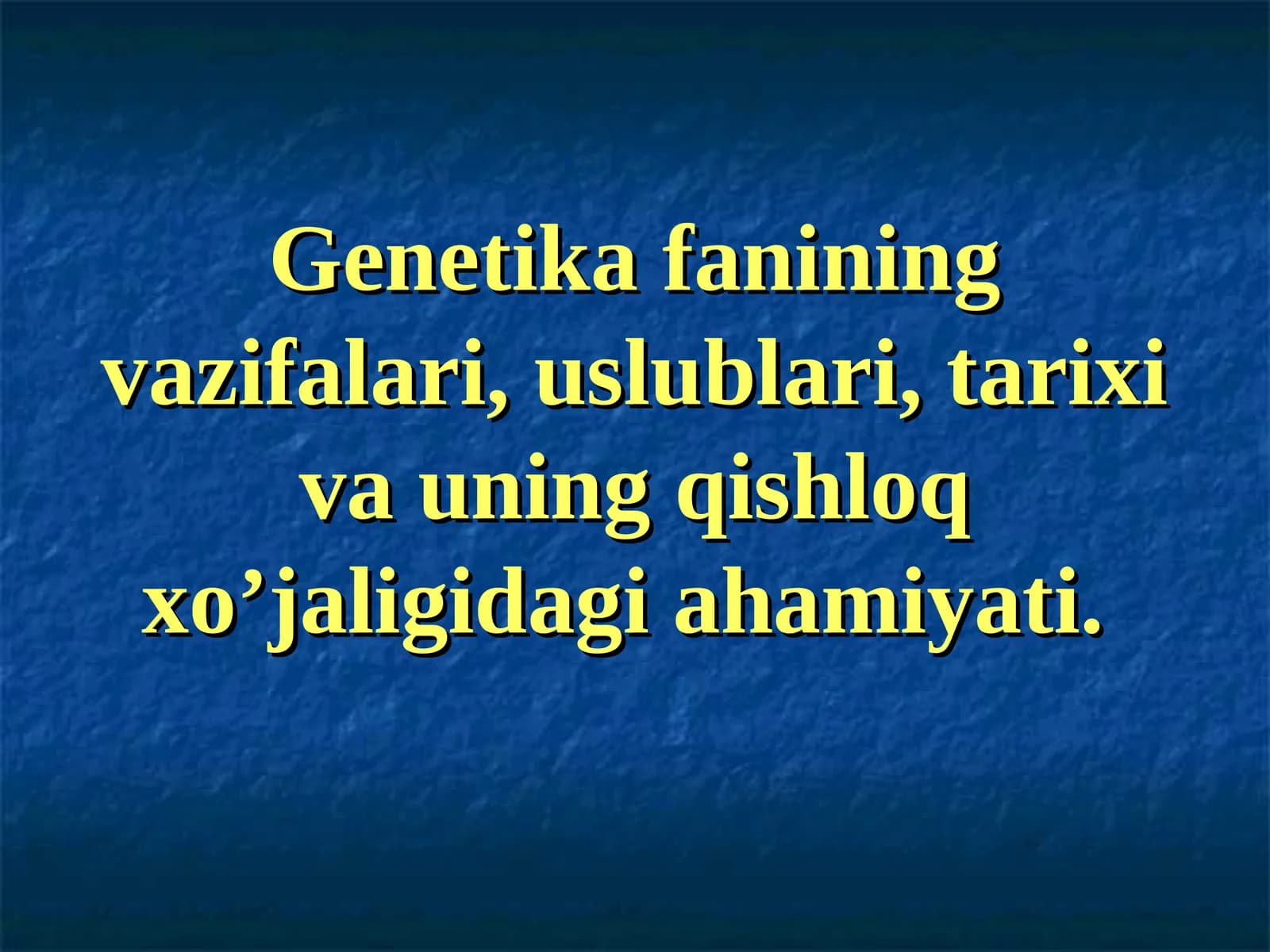 genetika fani