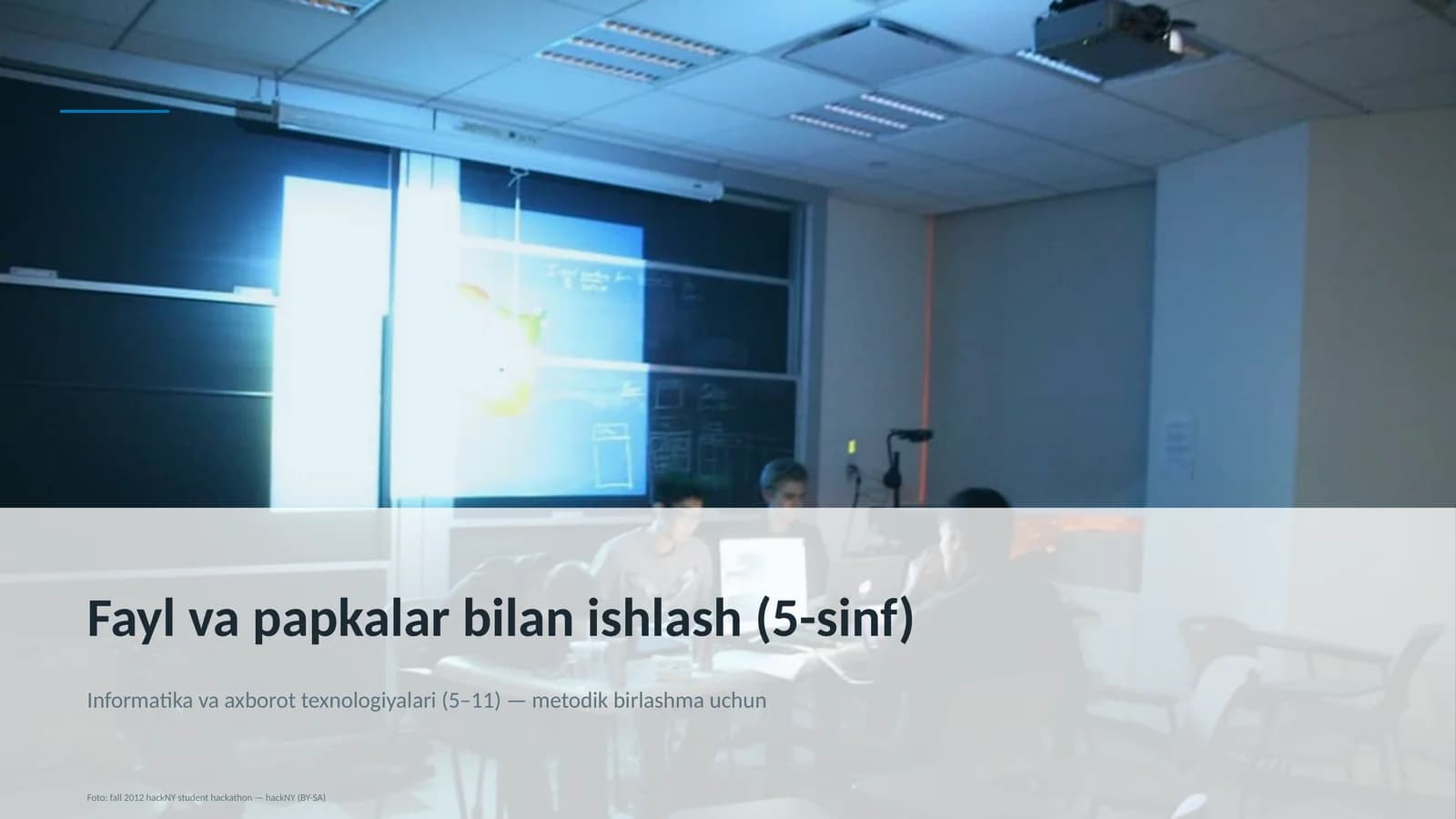 Fayl va papkalar bilan ishlash (5-sinf)