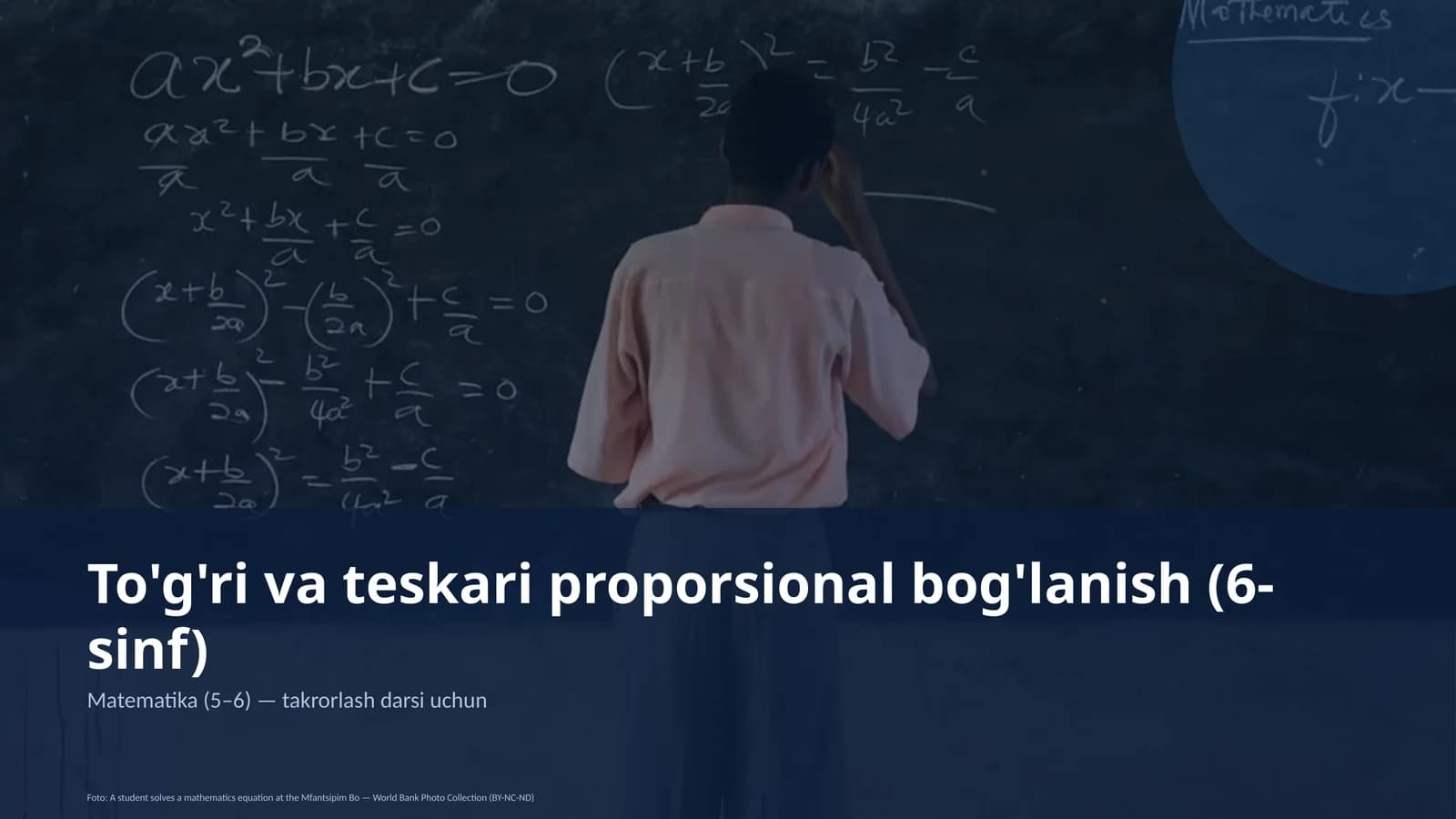 To'g'ri va teskari proporsional bog'lanish (6-sinf)