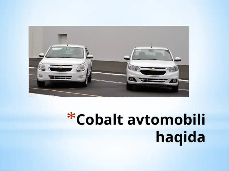 Cobalt avtomobili