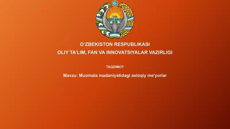 Axloqiy me'yorlar mohiyati