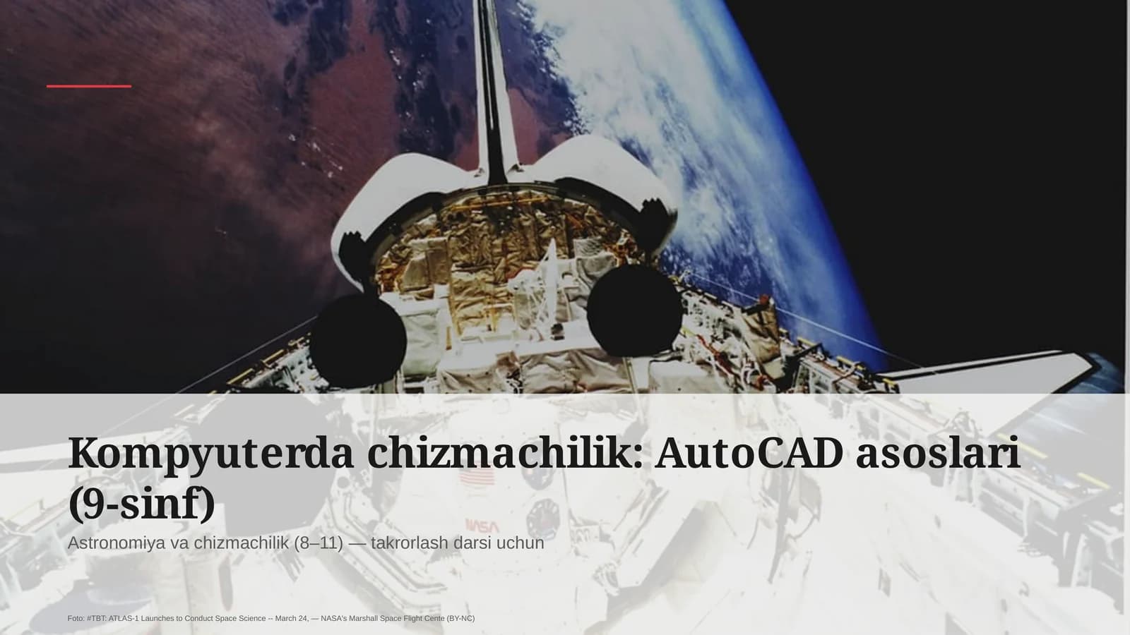 Kompyuterda chizmachilik: AutoCAD asoslari (9-sinf)