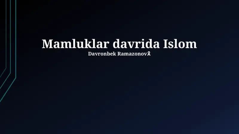 Mamluklar davrida Islom