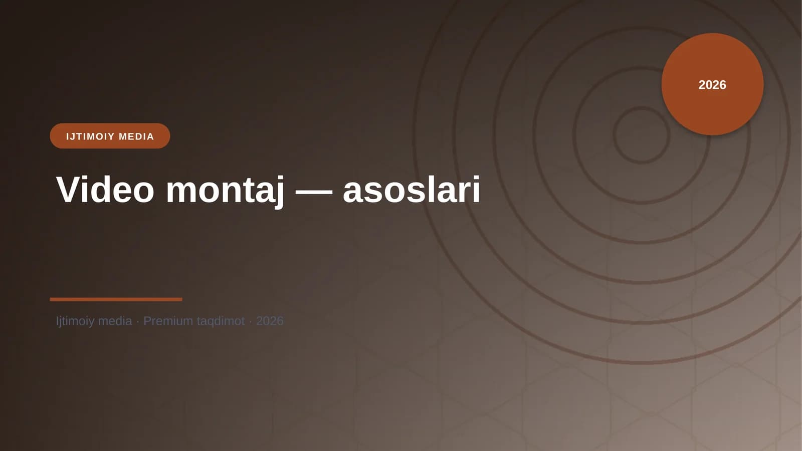 Video montaj — asoslari